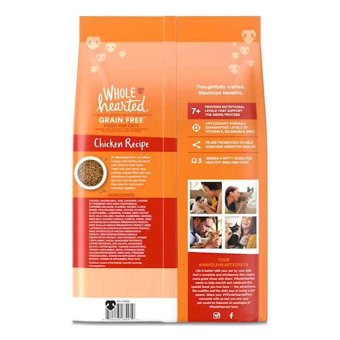 Alternative view of WholeHearted Grain Free Senior Chicken Recipe Dry Cat Food