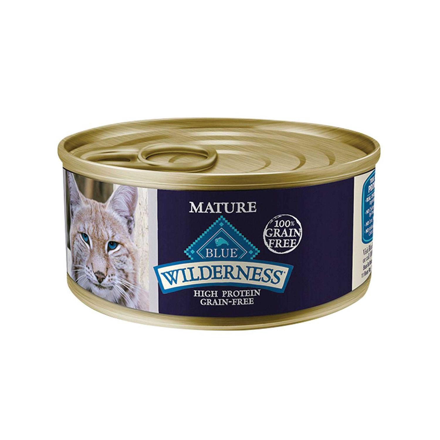 Blue Buffalo Wilderness Mature Chicken Recipe Grain-Free Wet Cat Food Can