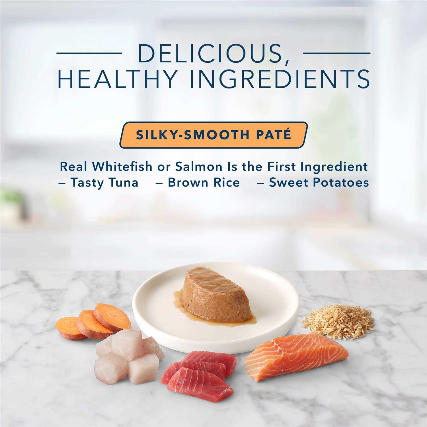 Alternative view of Blue Buffalo Tastefuls Spoonless Singles Whitefish & Tuna and Salmon Pate Wet Adult Cat Food Variety Pack