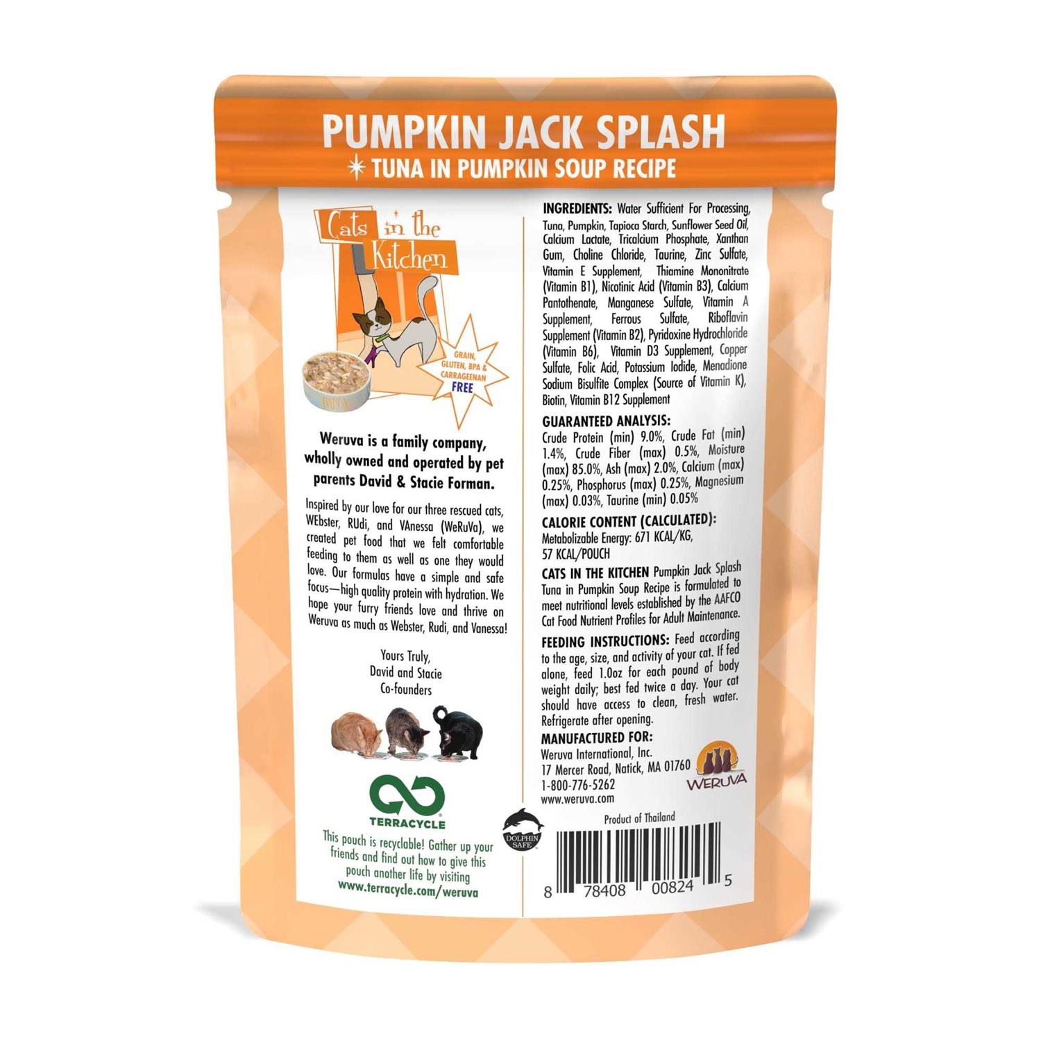 Alternative view of Weruva Cats in the Kitchen Pumpkin Jack Splash Pouches Wet Cat Food