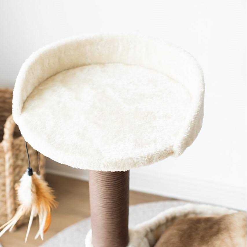 Alternative view of Catry Cat Tree with Feather Toy Cozy Design of Cat Hammock Allure Kitten to Lounge