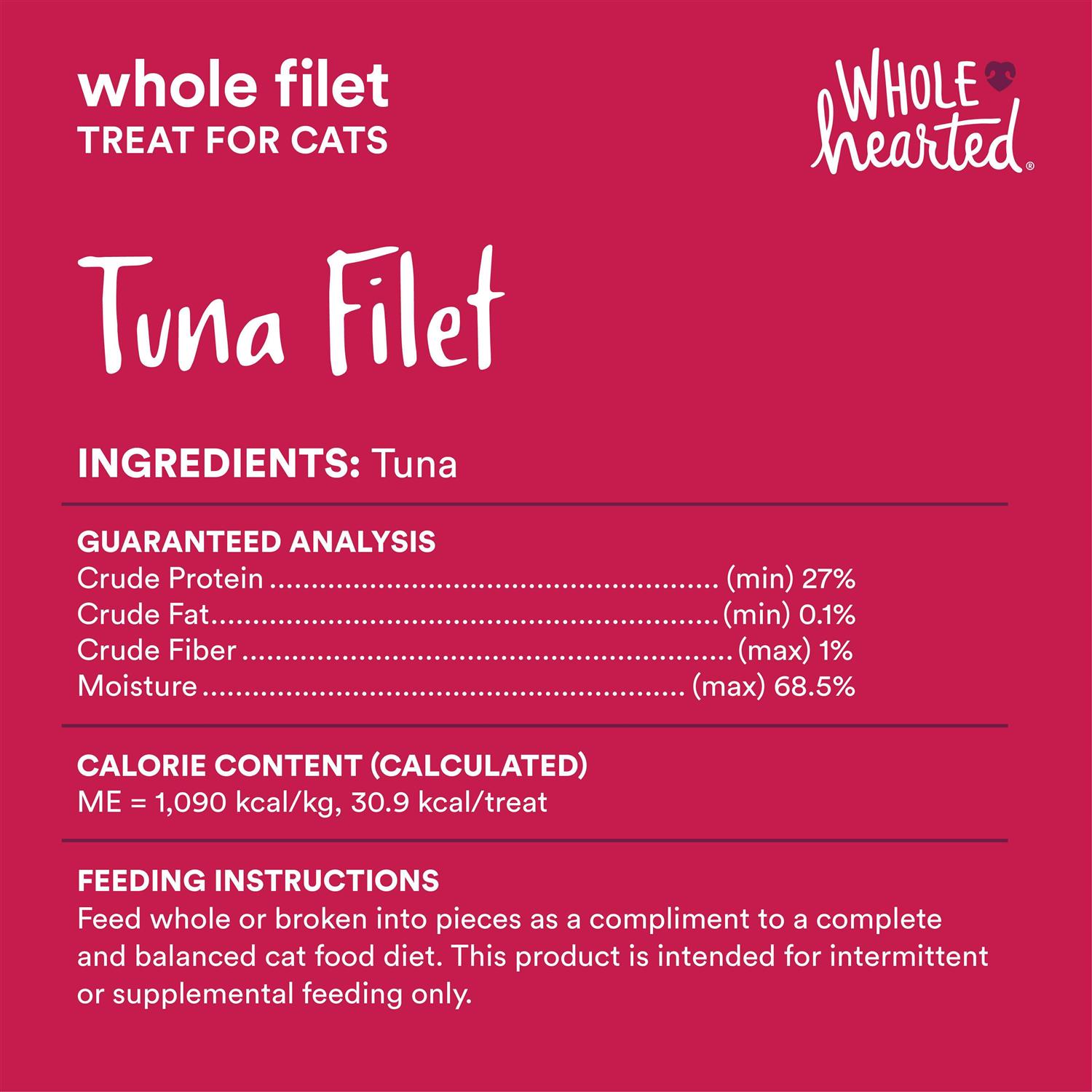 Alternative view of WholeHearted Protein-Rich Tuna Filet Cat Treat