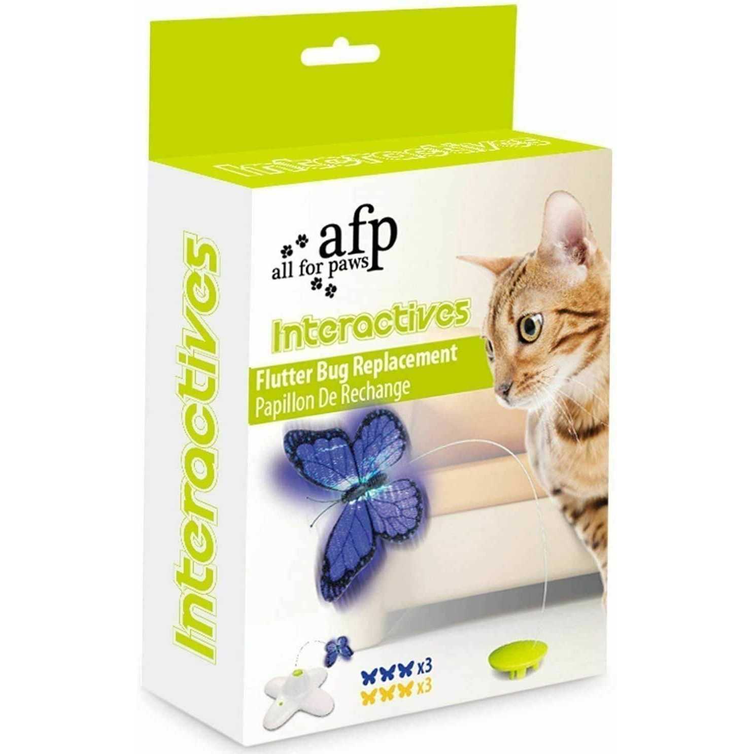 All for Paws Interactive Cat Butterfly Flutter Replacements Cat Fun Playing Toy