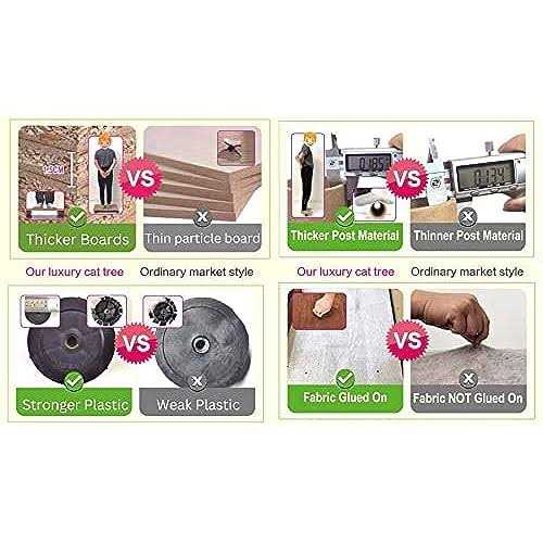 Alternative view of Go Pet Club 71 in. Kitten Cat Tree House with Sisal Scratching Board