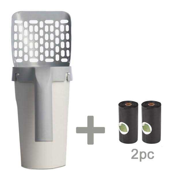 Alternative view of Esamploe Cat Litter Scoop,Cat Litter Scooper with Trash Container,Removable Cat Litter Scoop Holder,Portable Litter Scooper with Holder Provides 215 Garbage