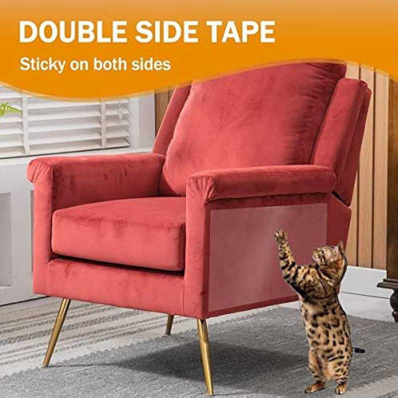 Alternative view of FTSTC 5.9in Furniture Protectors from Cats Double Sided Clear Self-Adhesive Cat Scratch Deterrent