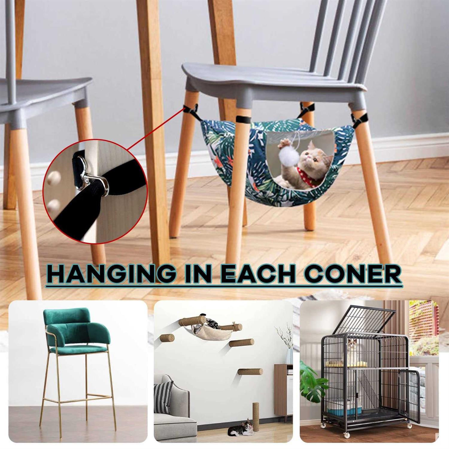 Alternative view of TIRTI Cat Cage Hammock, Double Layer Soft Plush Hanging Pet Bed, Suitable for Indoor Cats Kitten Ferret Hamster Rabbit or Small Animals