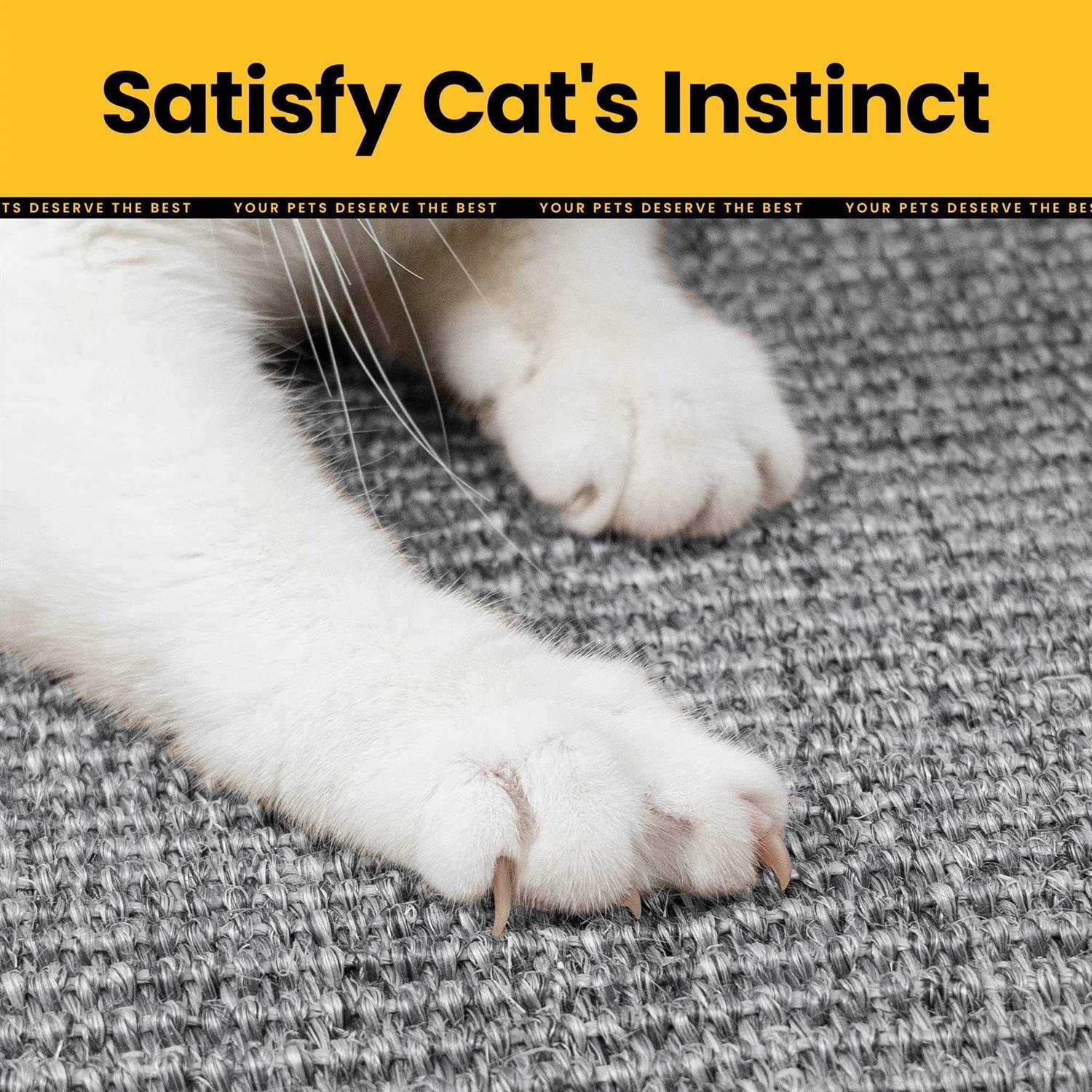Alternative view of Conlun Cat Scratcher Mat,Natural Sisal Cat Scratch Pad,Horizontal Floor Cat Scratching Pads Rug for Indoor Cats Grinding Claws Nails,Cat Furniture