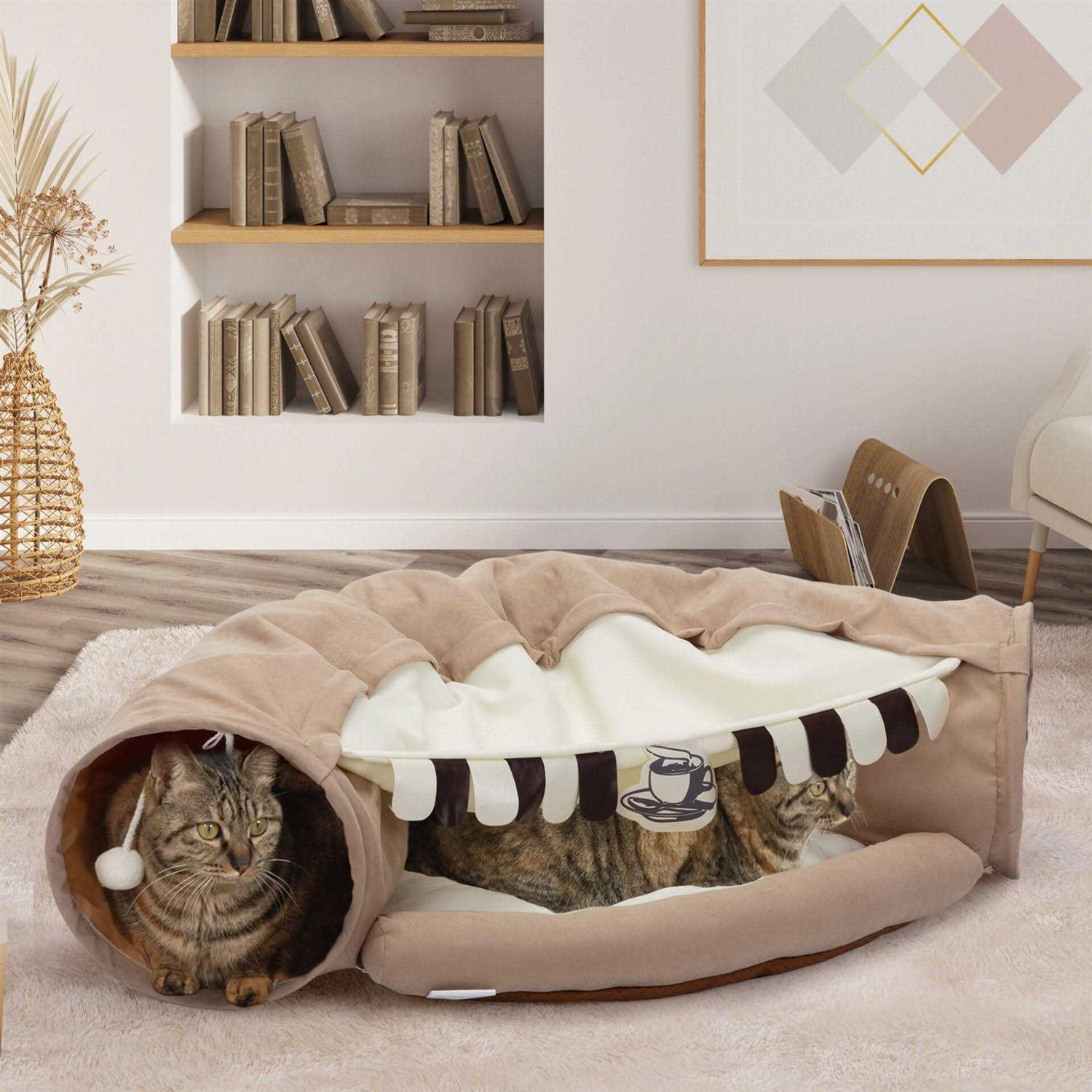 Coziwow Cat Tunnel with Cat Bed