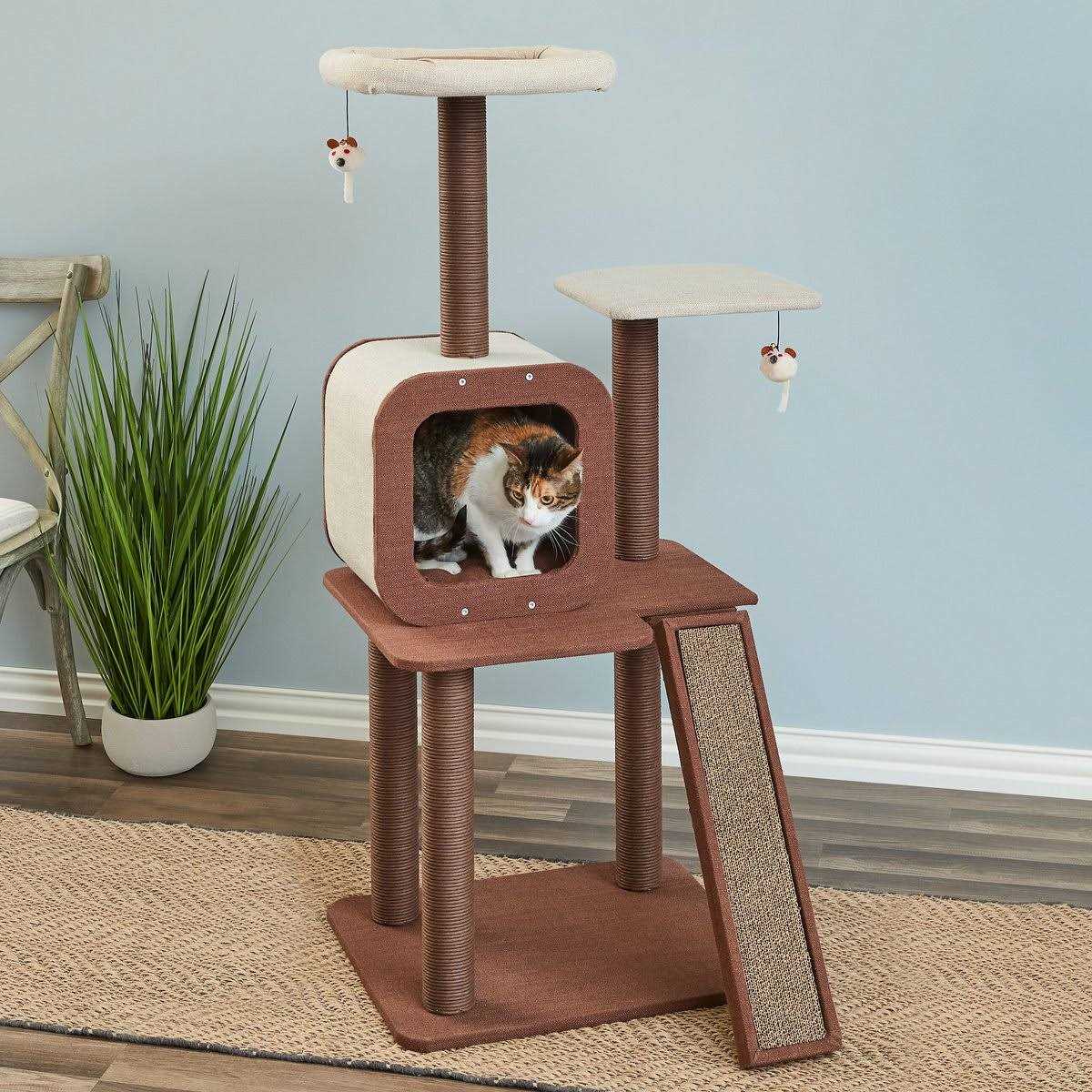 Alternative view of Two by Two Redwood Cat Tree and Condo