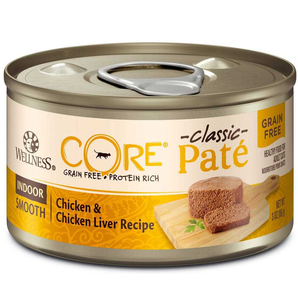 Wellness CORE Natural Grain Free Indoor Chicken & Chicken Liver Smooth Pate Wet Canned Cat Food