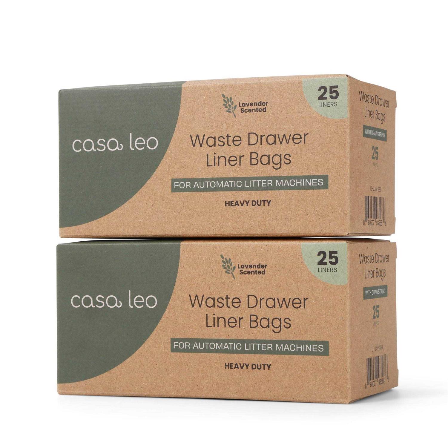 Alternative view of Casa Leo Leo's Loo Unscented Self-Cleaning Drawstring Waste Drawer Box Liners